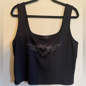 Cider rhinestone tank top - 2xl